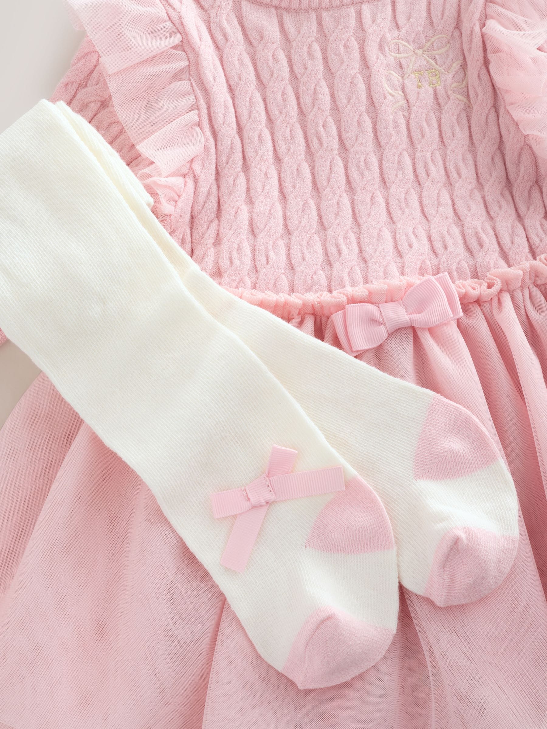 Next：日本 Baker by Ted Baker ピンク ニットメッシュ ドレス