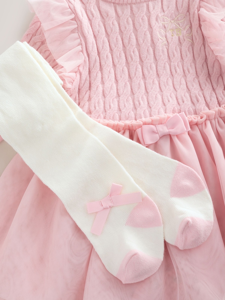 next to me knit dress pink Twilight Moments Long Sleeve Knit Dress Hot Pink