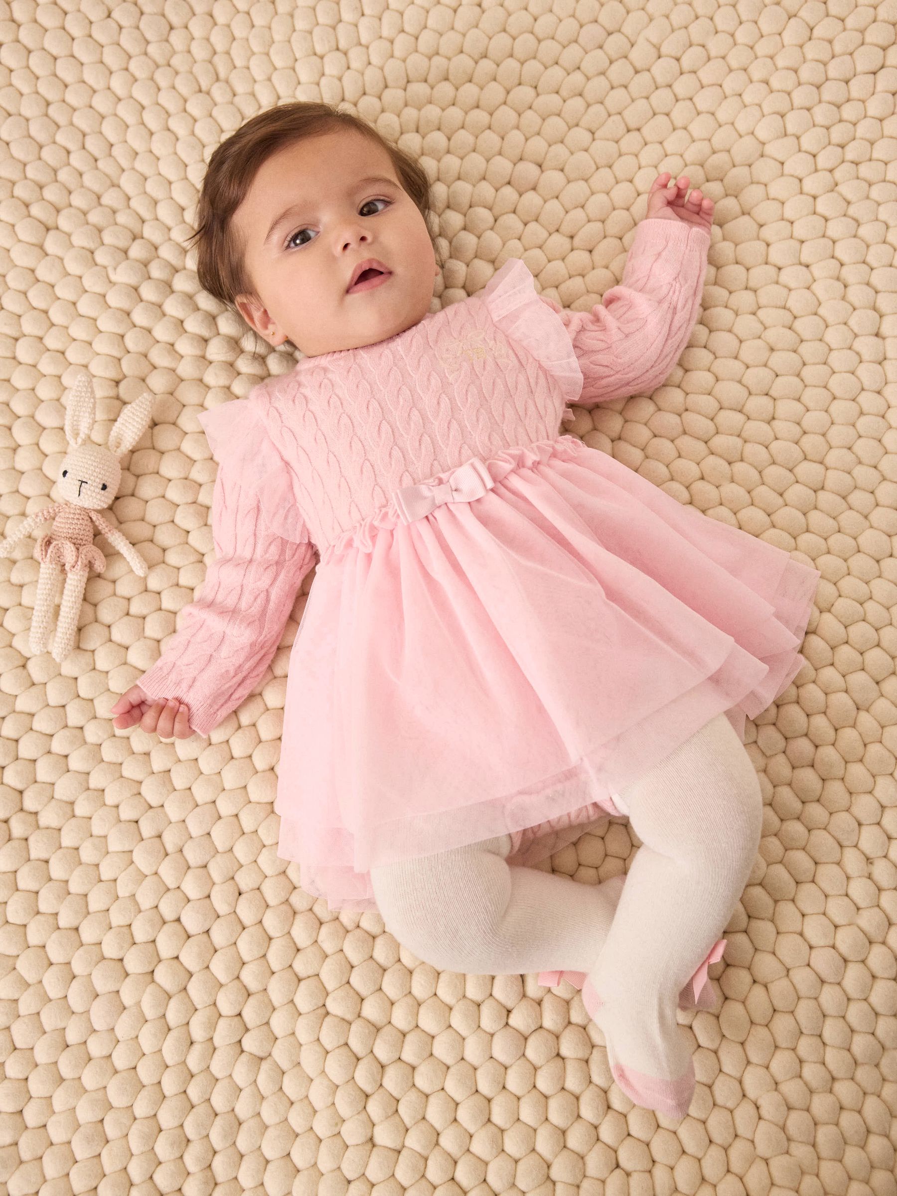 Buy Baker by Ted Baker 2 Piece Pink Knitted Mesh Dresses & Tights