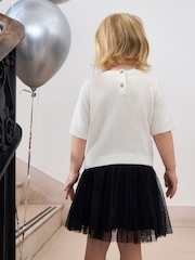Black/Ecru Bow Jumper and Skirt Set (3mths-10yrs) - Image 5 of 5
