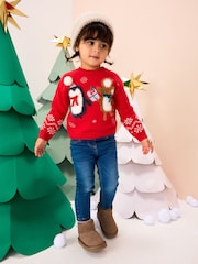 Red Christmas Character Jumper (3mths-7yrs) - Image 2 of 8