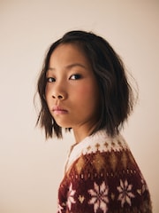 Ecru Snowflake Fairisle Cardigan (3-16yrs) - Image 2 of 9