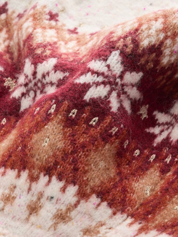 Ecru Snowflake Fairisle Cardigan (3-16yrs) - Image 9 of 9