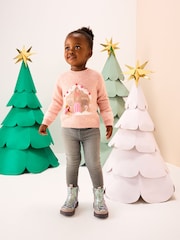 Pink Christmas Gingerbread House Jumper (3mths-7yrs) - Image 2 of 9