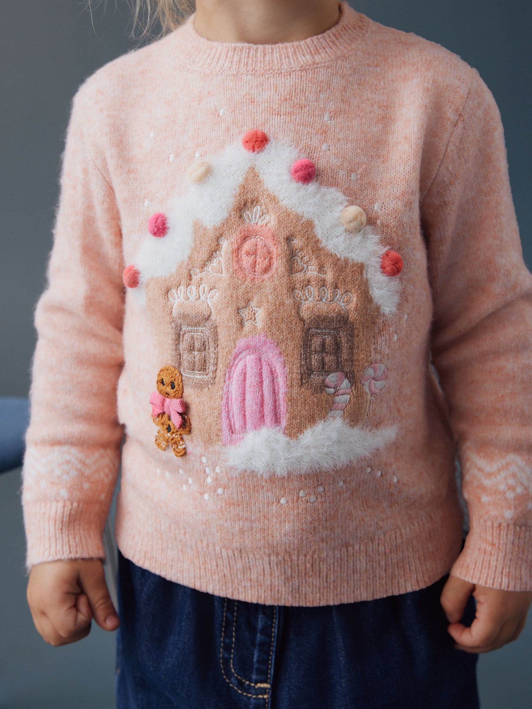 ピンクハウスニットセーター クリスマスツリーモチーフ付き PINK HOUSE