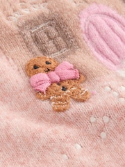 Pink Christmas Gingerbread House Jumper (3mths-7yrs) - Image 7 of 9