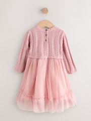 Pink Knitted Occasion Dress (3mths-10yrs) - Image 2 of 4