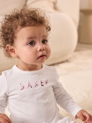 Baker by Ted Baker 3 Piece Pink Borg Gilets T-Shirts & Printed Leggings Set - Image 5 of 19