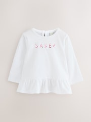 Baker by Ted Baker 3 Piece Pink Borg Gilets T-Shirts & Printed Leggings Set - Image 8 of 19