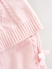 Baker by Ted Baker 2 Piece Bow Knitted Cardigan & Leggings Set - Image 3 of 6
