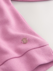Baker by Ted Baker Dusky Pink 2 Piece Ruffle Collar Sweat Top & Flare Set - Image 8 of 8