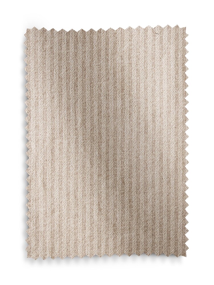 Natural Brushed Stripe Super Thermal Eyelet Door Curtains - Image 6 of 6 Natural Brushed Stripe Super Thermal Eyelet Door Curtains - Image 6 of 6