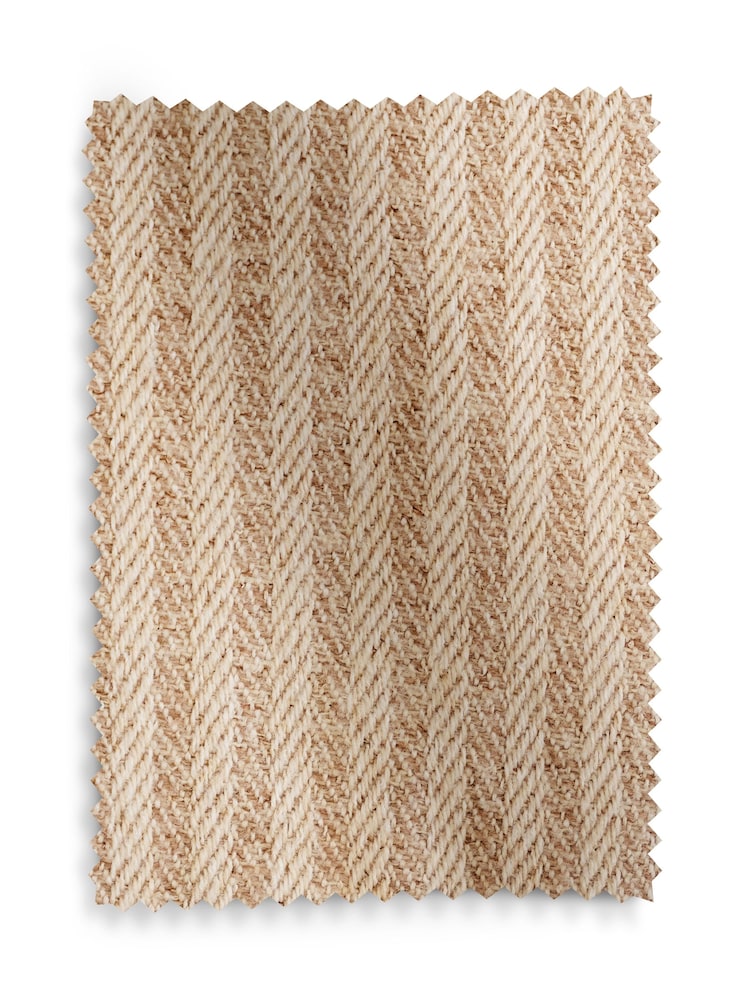 Natural Brushed Stripe Super Thermal Eyelet Curtains - Image 6 of 6
