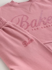 Altrosa - Baker by Ted Baker 2 Piece Flock Print Boxy Sweat & Cuffed Joggers Set - Bild 4 von 7