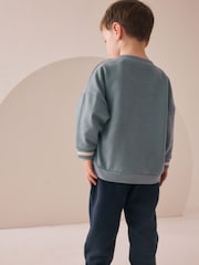 Blue Plane Printed Sweatshirt and Joggers Set (3mths-7yrs) - Image 3 of 8