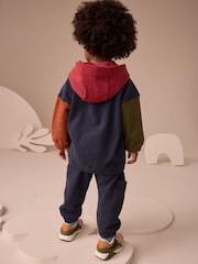 Navy Blue Colourblock Hoodie and Joggers Set (3mths-7yrs) - Image 3 of 3