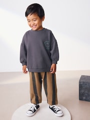 Schwarz/Braun - Sweatshirt and Patterned Joggers Set (3mths-7yrs) - Bild 1 von 9