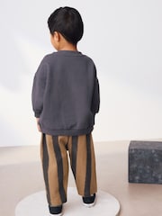 Schwarz/Braun - Sweatshirt and Patterned Joggers Set (3mths-7yrs) - Bild 3 von 9