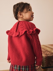 Red Cable Knitted Jumper (3mths-7yrs) - Image 2 of 8