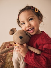 Red Cable Knitted Jumper (3mths-7yrs) - Image 3 of 8