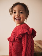 Red Cable Knitted Jumper (3mths-7yrs) - Image 4 of 8