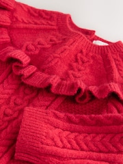 Red Cable Knitted Jumper (3mths-7yrs) - Image 7 of 8