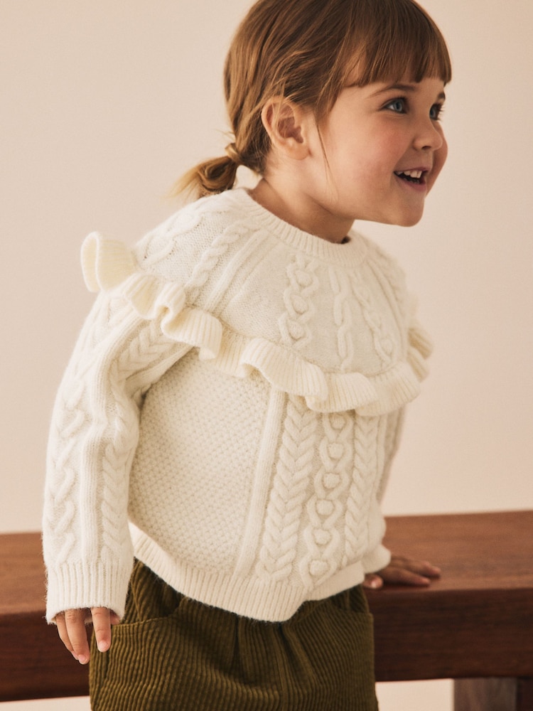 Ecru Cable Knitted Jumper (3mths-7yrs) - Image 1 of 8
