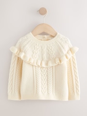 Ecru Cable Knitted Jumper (3mths-7yrs) - Image 5 of 8