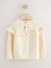 Ecru Cable Knitted Jumper (3mths-7yrs) - Image 6 of 8