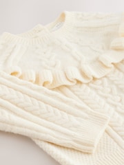 Ecru Cable Knitted Jumper (3mths-7yrs) - Image 7 of 8