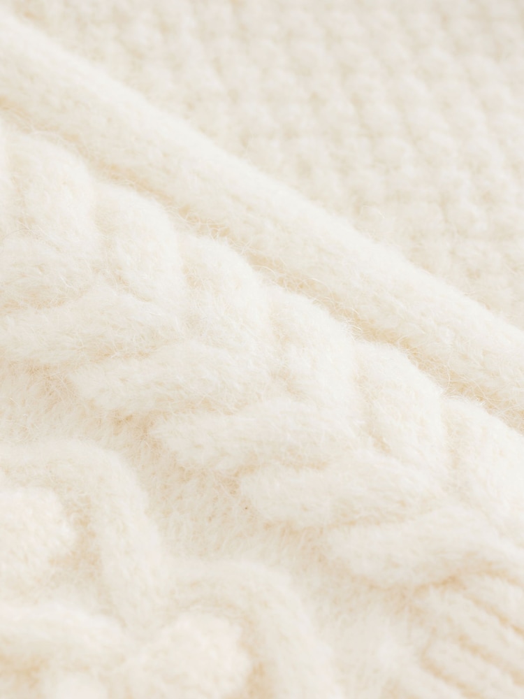 Ecru Cable Knitted Jumper (3mths-7yrs) - Image 8 of 8