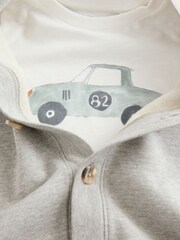 Grey/White Cardigan T-Shirt and Trousers Set 3 Piece (3mths-7yrs) - Image 9 of 9