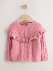 Pink Cable Knitted Jumper (3mths-7yrs) - Image 5 of 8
