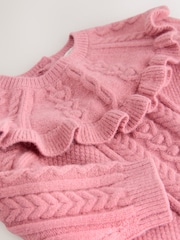 Pink Cable Knitted Jumper (3mths-7yrs) - Image 8 of 8