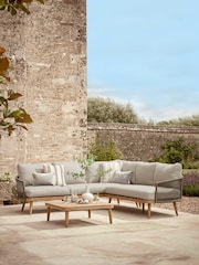 Cox & Cox Light Teak Capri Garden Corner Set - Image 1 of 11