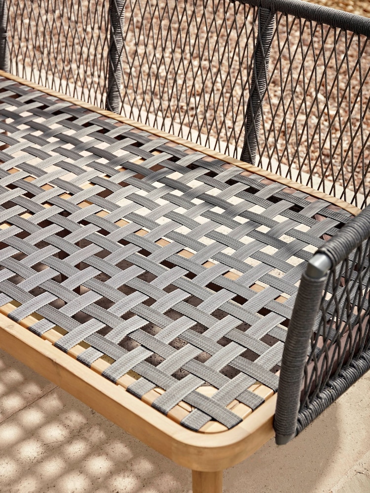 Cox & Cox Light Teak Capri Garden Corner Set - Image 11 of 11