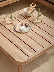 Cox & Cox Light Teak Capri Garden Corner Set - Image 2 of 11