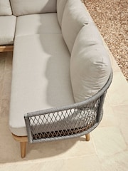 Cox & Cox Light Teak Capri Garden Corner Set - Image 5 of 11