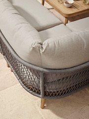 Cox & Cox Light Teak Capri Garden Corner Set - Image 9 of 11