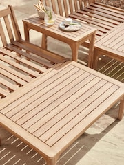 Cox & Cox Light Teak Turin Versatile Garden Day Bed - Image 2 of 12