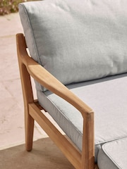 Cox & Cox Light Teak Turin Versatile Garden Day Bed - Image 4 of 12