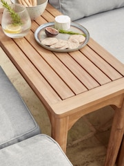 Cox & Cox Light Teak Turin Versatile Garden Day Bed - Image 6 of 12