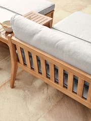 Cox & Cox Light Teak Turin Versatile Garden Day Bed - Image 8 of 12