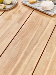 Cox & Cox Light Teak Albany Garden Dining Set - Image 3 of 6