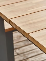 Cox & Cox Light Teak Albany Garden Dining Set - Image 4 of 6