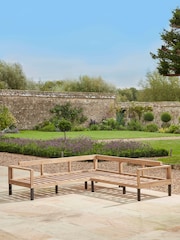 Cox & Cox Natural Vichy Garden Corner Set - Image 12 of 13