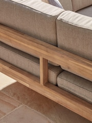 Cox & Cox Natural Vichy Garden Corner Set - Image 6 of 13