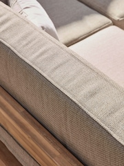 Cox & Cox Natural Vichy Garden Corner Set - Image 7 of 13