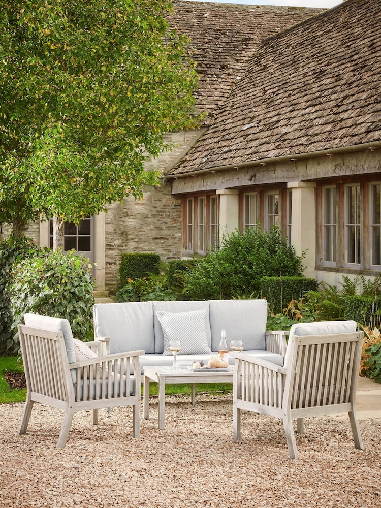 Cox & Cox Natural Taupe Ravenna Garden Lounge Set - Image 1 of 11
