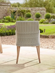 Cox & Cox Light Teak Malmo Rattan Garden Dining Table - Image 4 of 13